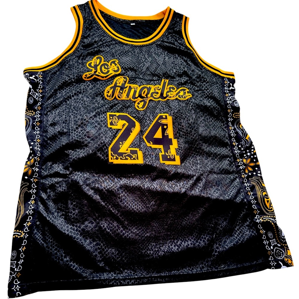 Retro Drip Los Angeles Mamba #24 Mentality Hmage Basketball Jersey Men’s Latge